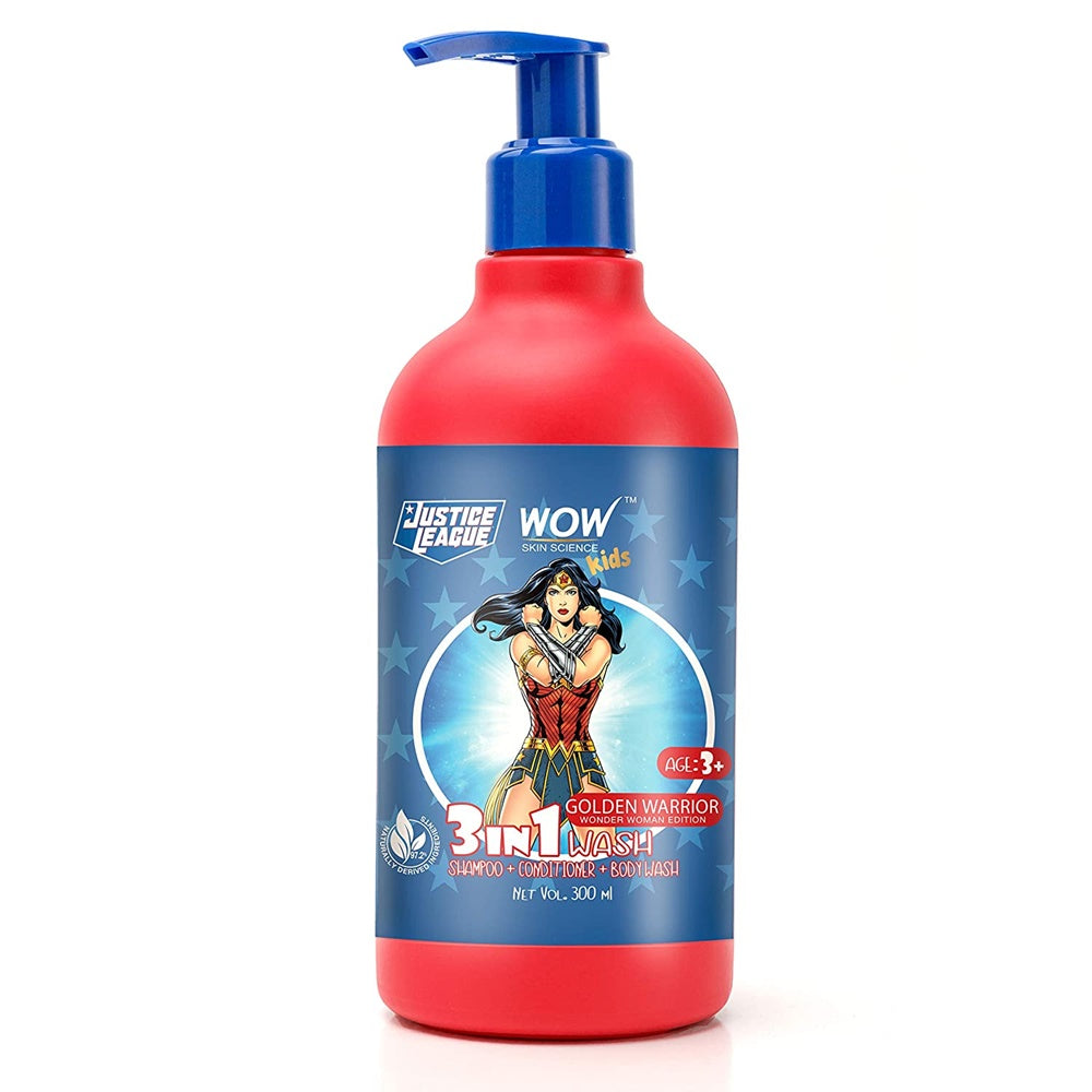 Wow Skin Science Kids 3 in 1 Wash - Golden Warrior Wonder Woman Edition