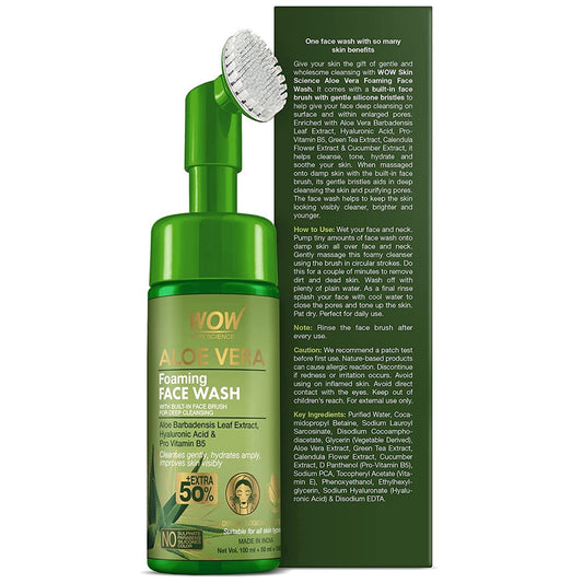 Wow Skin Science Aloe Vera Foaming Face Wash