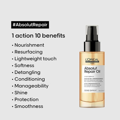 L'Oreal Paris Absolut Repair 10-In-1 Multi-Benefit Hair Serum Oil