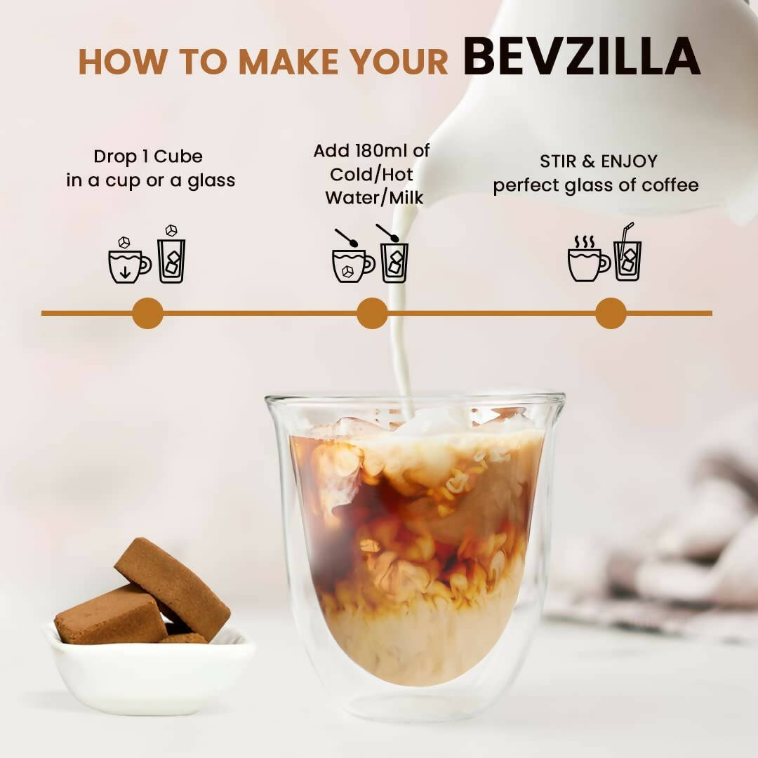 Bevzilla Assorted Flavours Instant Coffee Cubes with Organic Date Palm Jaggery