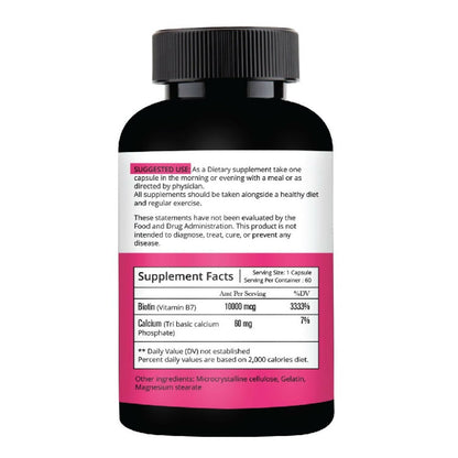 Nutracology Biotin 10mg for Hair Growth & Hair Loss Capsules