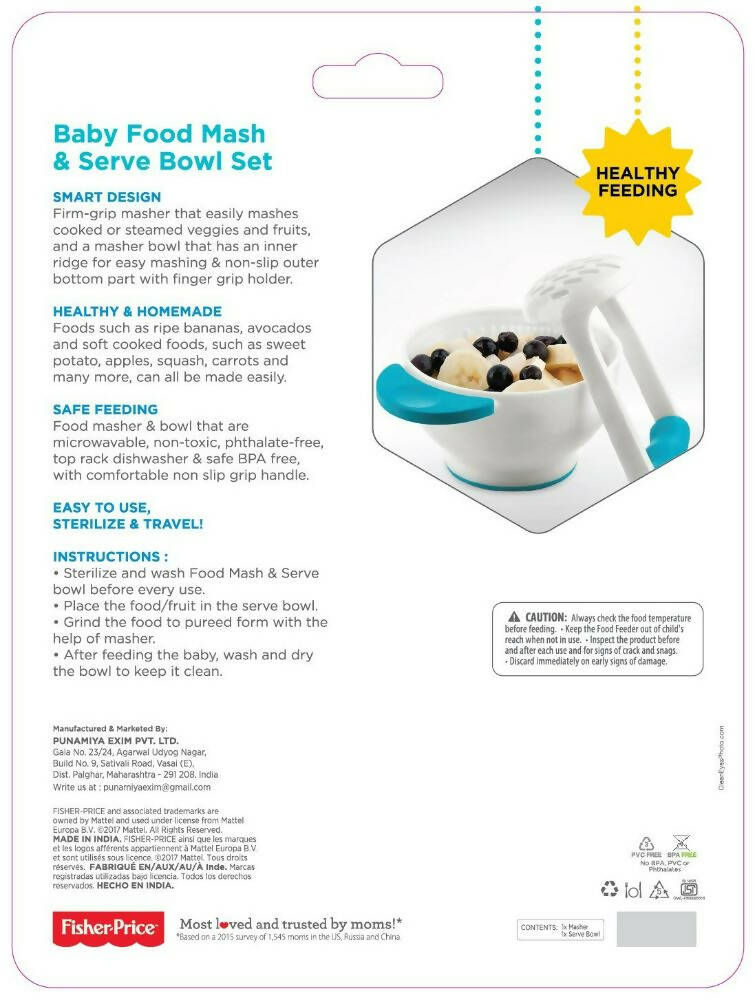 Fisher Price Baby Food Mash and Serve Bowl