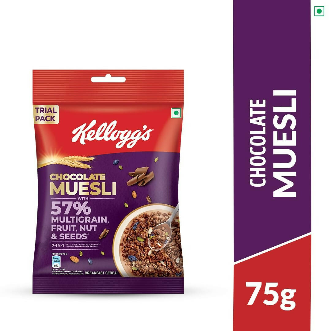 New Kellogg's Chocolate Muesli 57% Multigrain, Fruit, Nut & Seeds