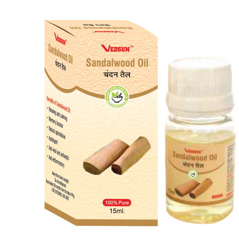 Vedsun Naturals Sandalwood Aroma Oil Pure & Organic for Skin and Fragrance 