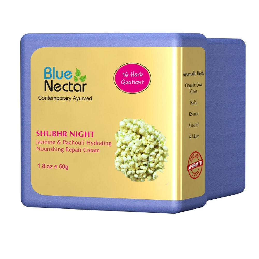 Blue Nectar Shubhr Night Jasmine & Pachouli Hydrating Nourishing Repair Cream for Men 