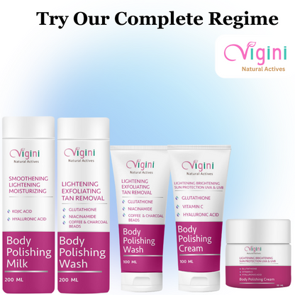 Vigini Skin Whitening Lightening Body Polishing Day Night Milk Lotion