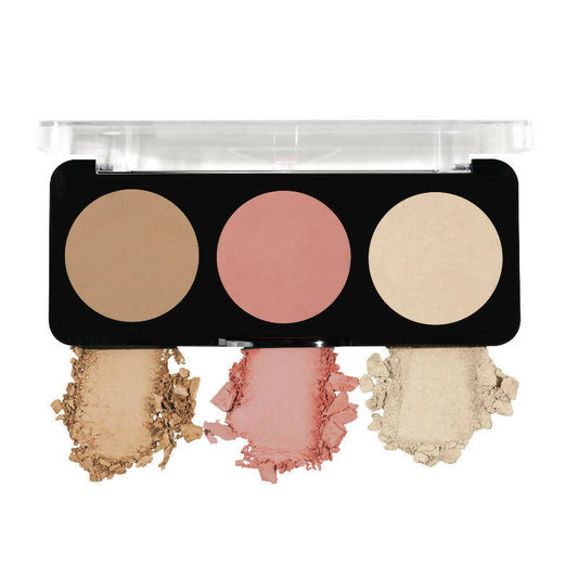 Swiss Beauty Cheek-A-Boo 3 In 1 Blusher Contour & Highlighter 3 TrueCure