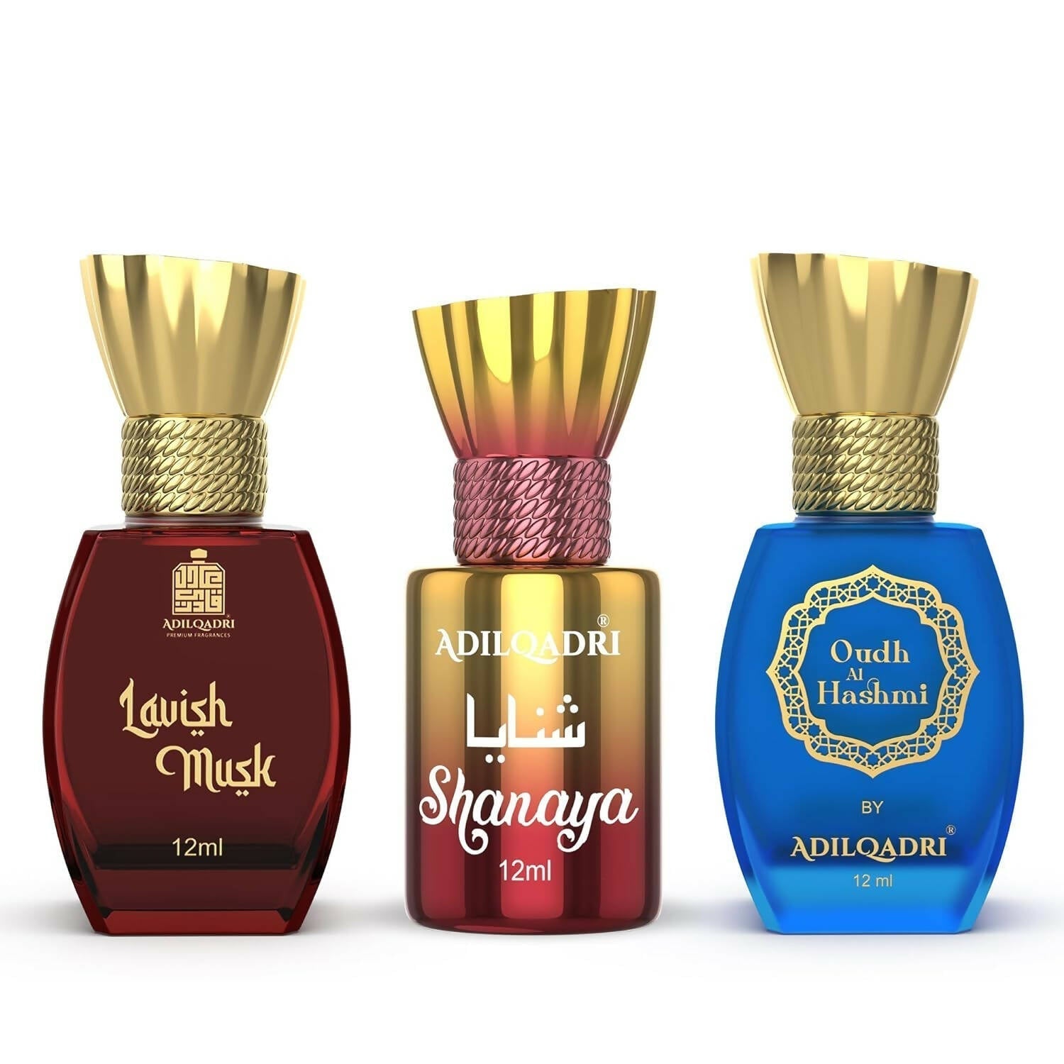 AdilQadri Lavish Musk, Shanaya & Oudh Al Hashmi Attar Combo 