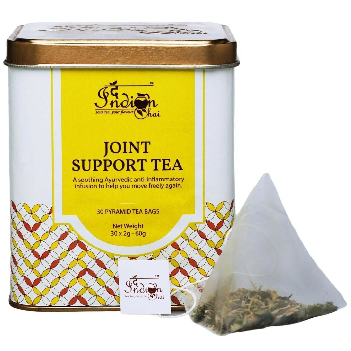 The Indian Chai - Joint Support Tea 30 Pyramid Tea Bags