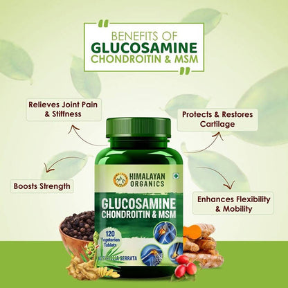 Himalayan Organics Glucosamine Chondroitin & MSM Vegetarian Tablets