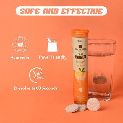 Upakarma Ayurveda Pure Sj Effervescent Tablets - Orange