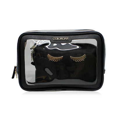 Colorbar Pouch Lips & Lashes Box Pouch (Set Of Two) - Black