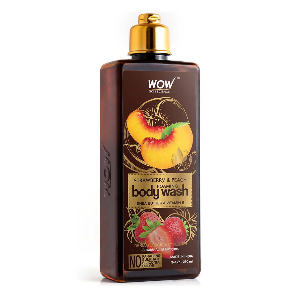 Wow Skin Science Strawberry & Peach Foaming Body Wash