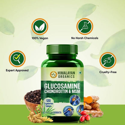 Himalayan Organics Glucosamine Chondroitin & MSM Vegetarian Tablets