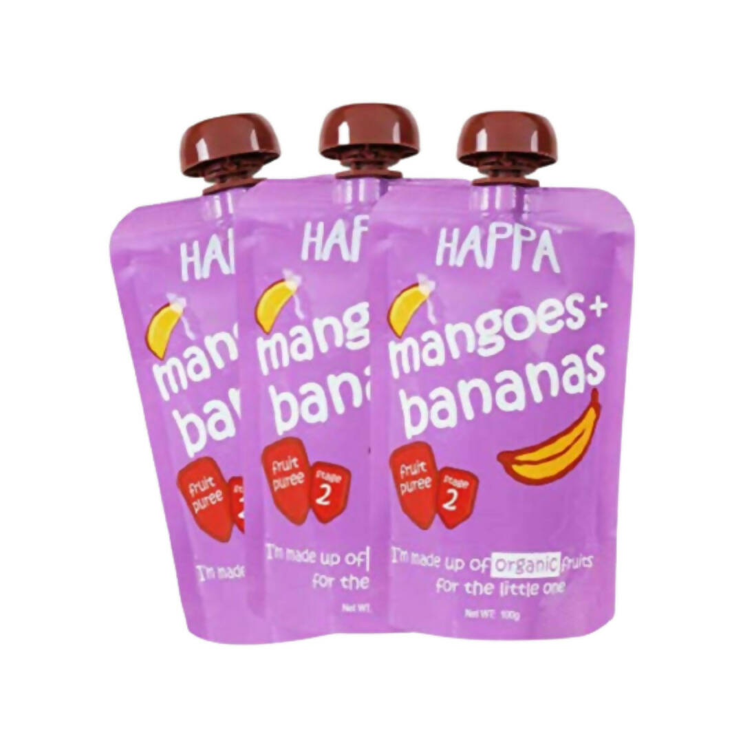 Happa Organic Food for Little one, Fruit Puree (Mango+Banana), Australia, Canada 