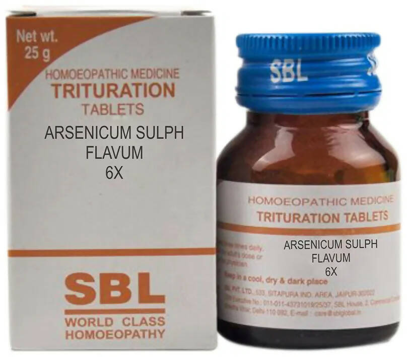 SBL Homeopathy Arsenicum Sulph Flavum Trituration Tablets TrueCure