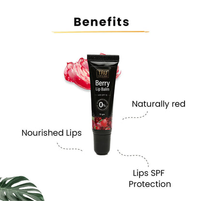 Tru Hair & Skin Berry Lip Balm With SPF 15