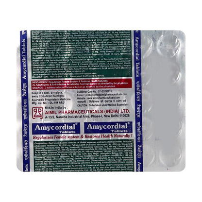 Aimil Amycordial 1 Strip - 30 Tabs