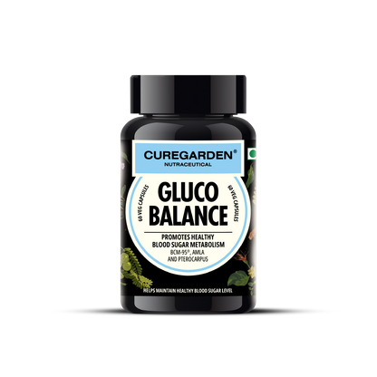 Curegarden Natural Gluco Balance Veg Capsules 