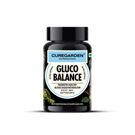 Curegarden Natural Gluco Balance Veg Capsules 