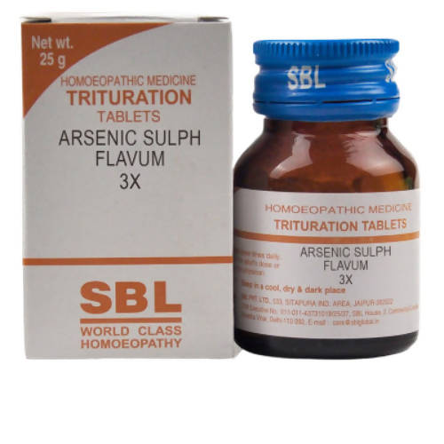 SBL Homeopathy Arsenic Sulphuratum Flavum Trituration Tablets TrueCure