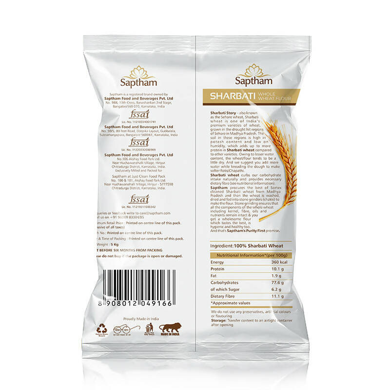 Saptham Sharbati Whole Wheat Flour