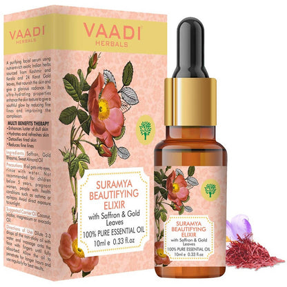 Vaadi Herbals Suramya Beautifying Elixr With Saffron Gold Leaves TrueCure