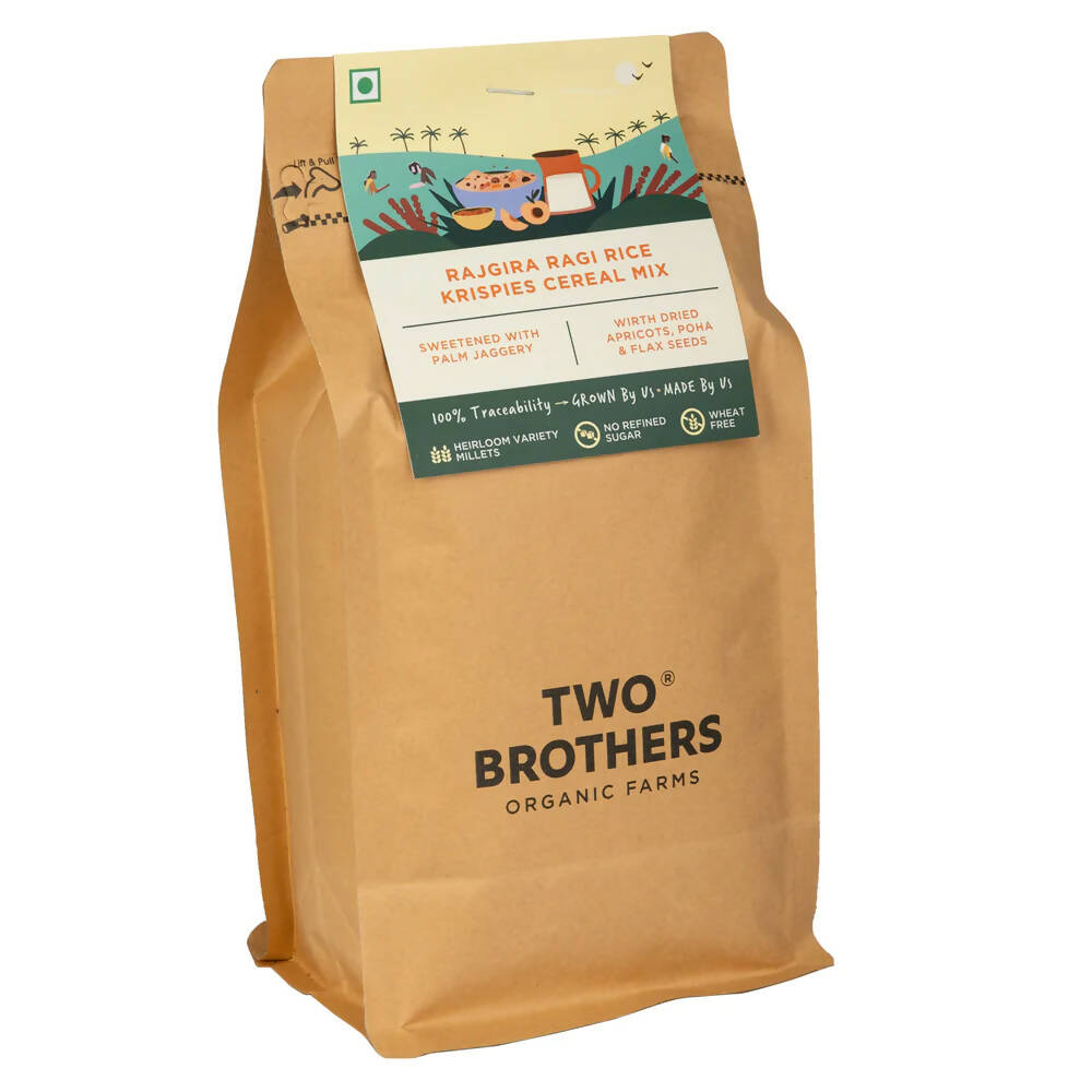 Two Brothers Organic Farms Rajgira Ragi & Rice Krispies Cereal Mix