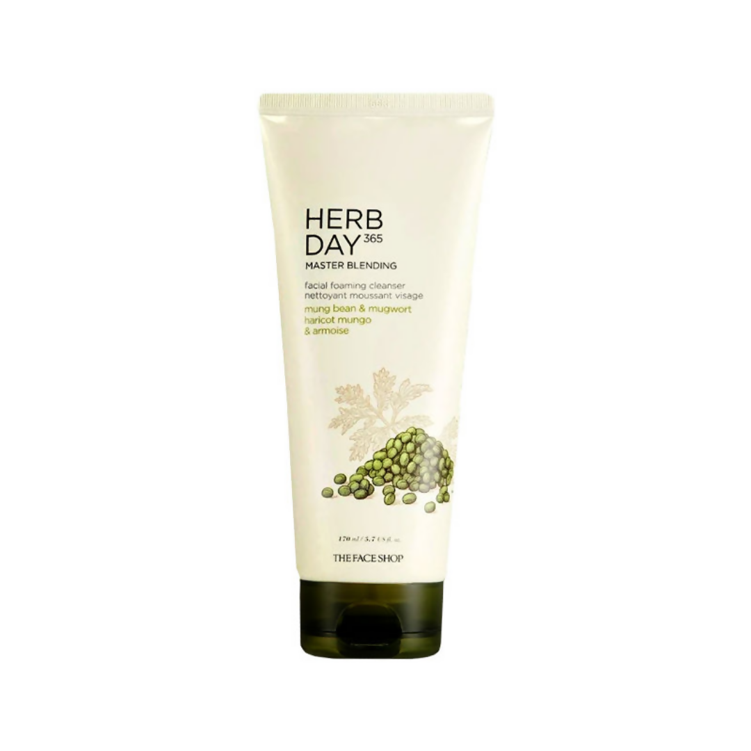 The Face Shop Herb Day 365 Master Blending Foaming CleanserMungbean & Mugwort 