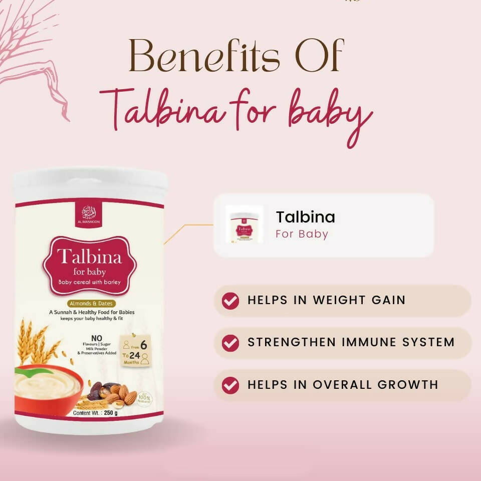 Al Masnoon Talbina For Baby with Almonds & Dates 6 to 24 Months