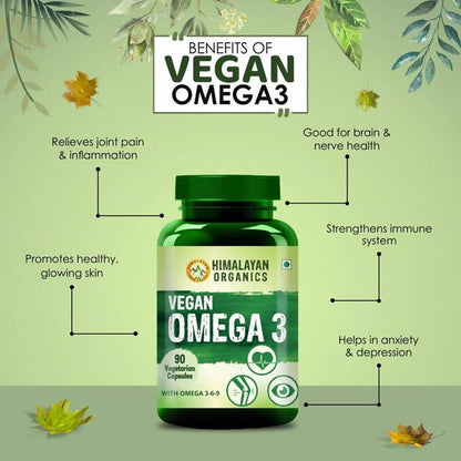 Himalayan Organics Vegan Omega 3 Vegetarian Capsules