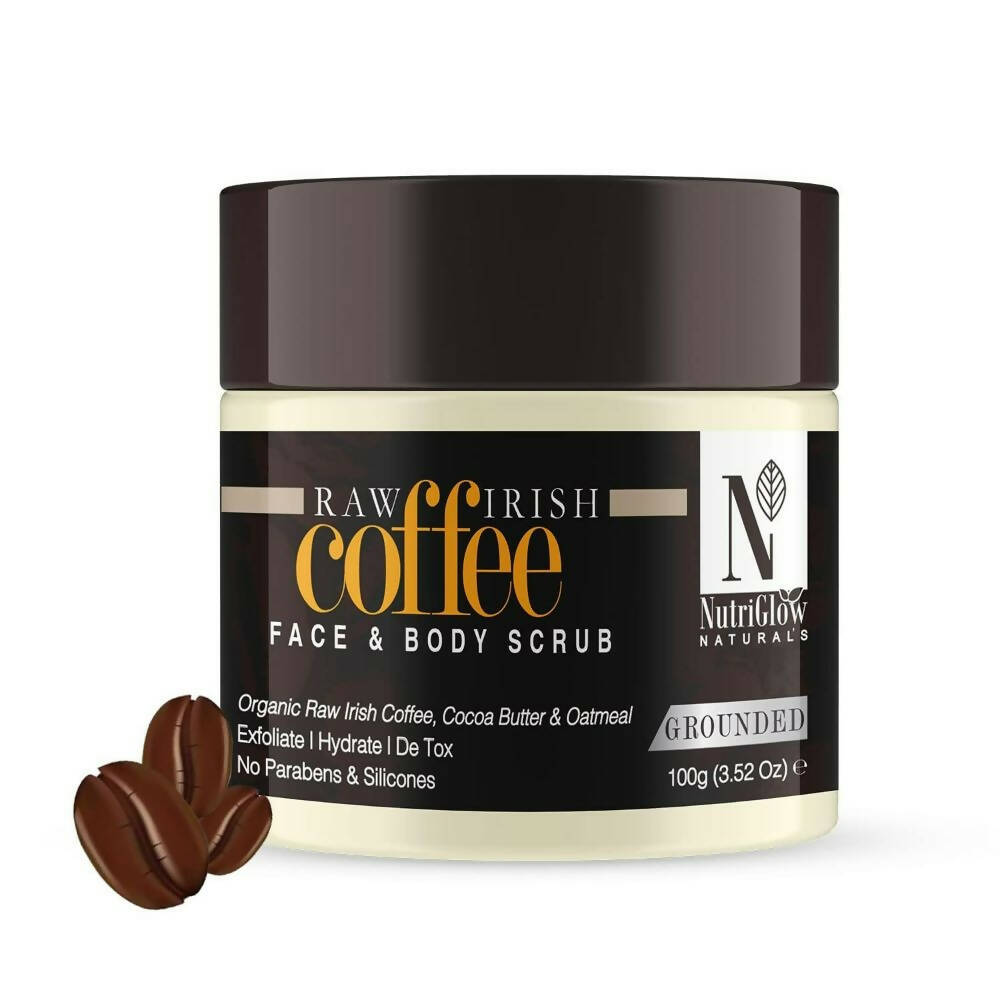 NutriGlow NATURAL'S Raw Irish Coffee Face & Body Scrub TrueCureN