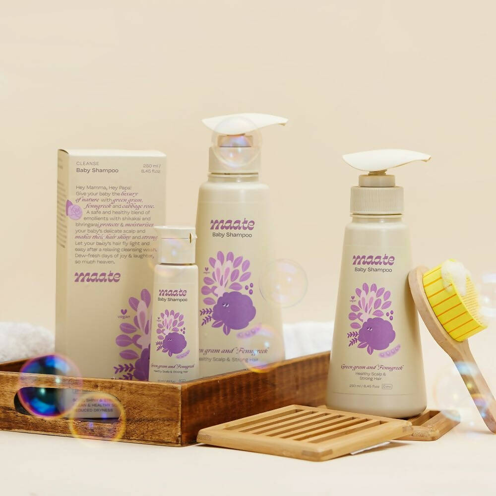 Maate Baby Daily Cleansing Combo - Baby Body Wash & Baby Shampoo