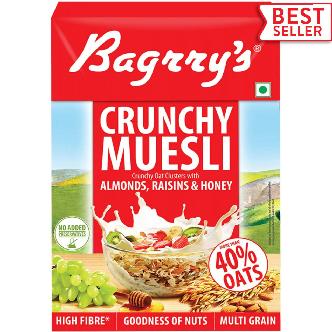 Bagrry's Crunchy Muesli Almonds, Raisins & Honey TrueCure