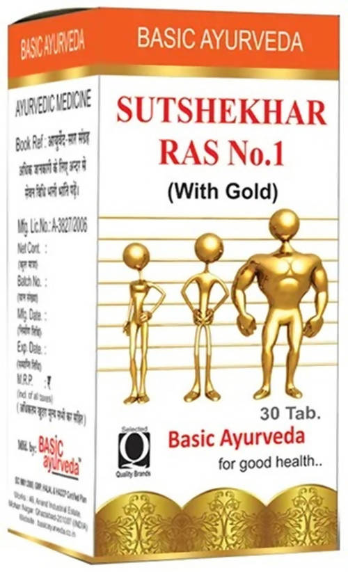 Basic Ayurveda Sutshekhar Ras No.1 (With Gold) Tablets