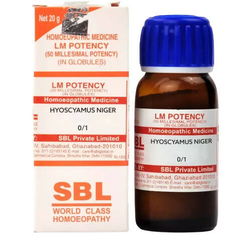 SBL Homeopathy Hyoscyamus Niger 0/1 LM TrueCure