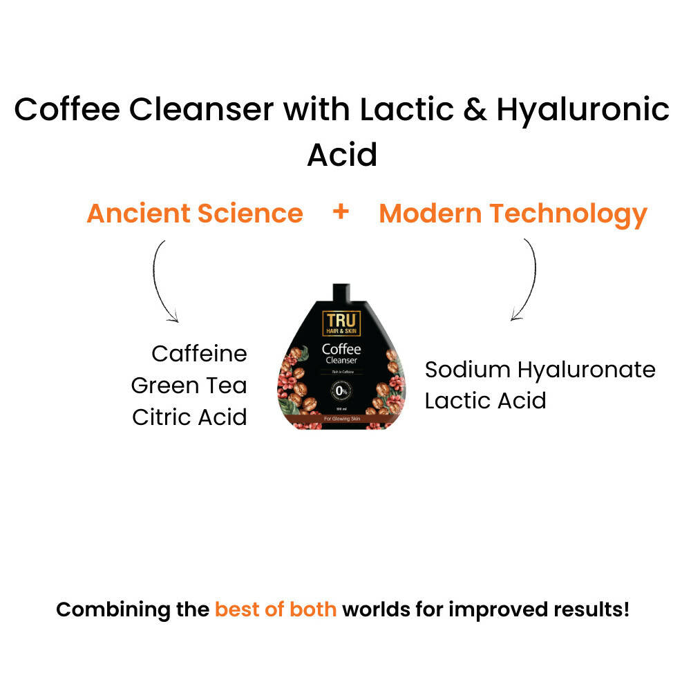 Tru Hair & Skin Coffee & Hyaluronic Acid Face Cleanser