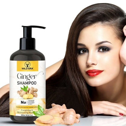 Wildera Ginger Shampoo For Hair Fall Control - Energizing Formula