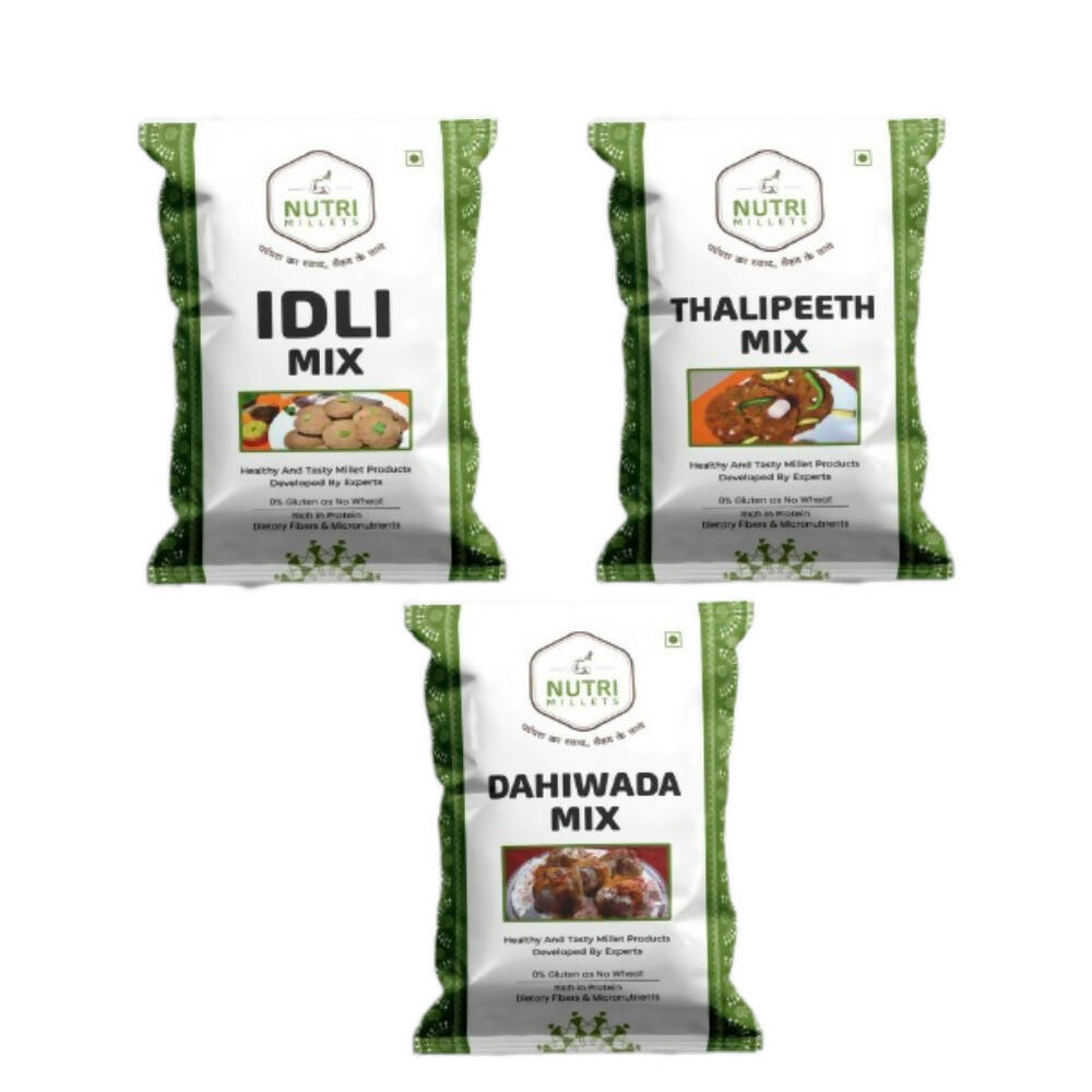 NutriMillets Assorted Flours Combo Idli+Dahiwada+Thalipeeth   