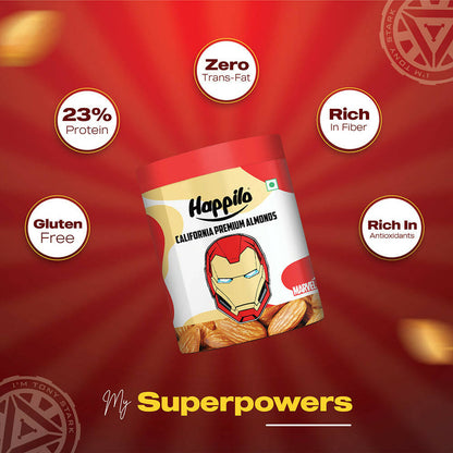 Happilo California Natural Almonds-Marvel Iron Man Edition