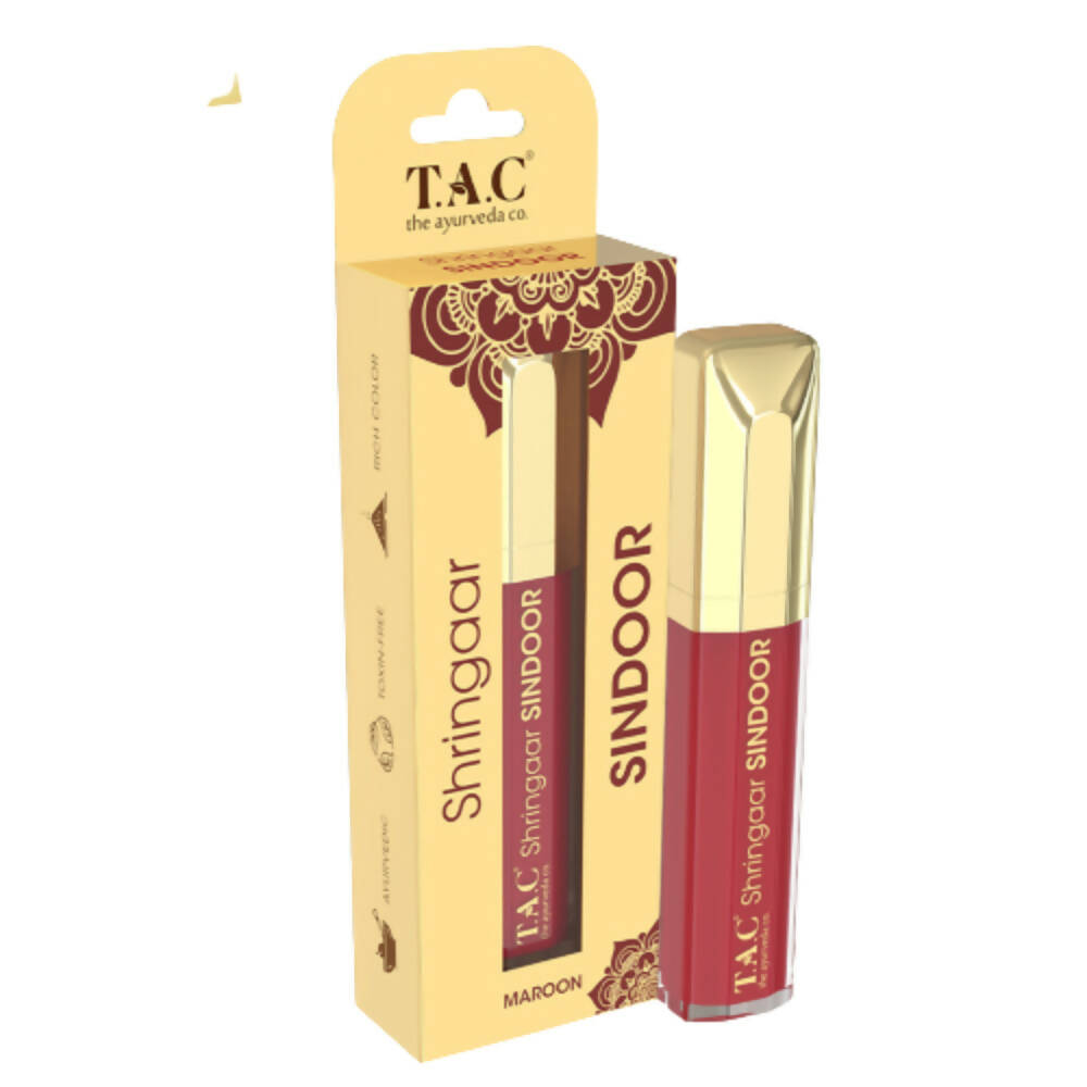 TAC The Ayurveda Co. 100% Natural Herbal Liquid Sindoor Maroon TrueCure