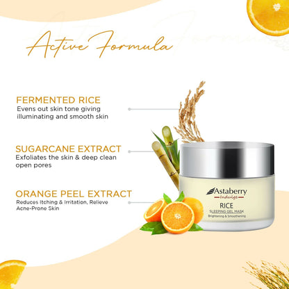 Astaberry Indulge Rice Sleeping Gel Mask