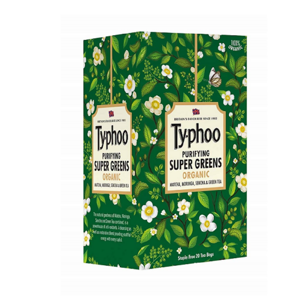 Typhoo Purifying Super Greens Organic Tea Bags TrueCure