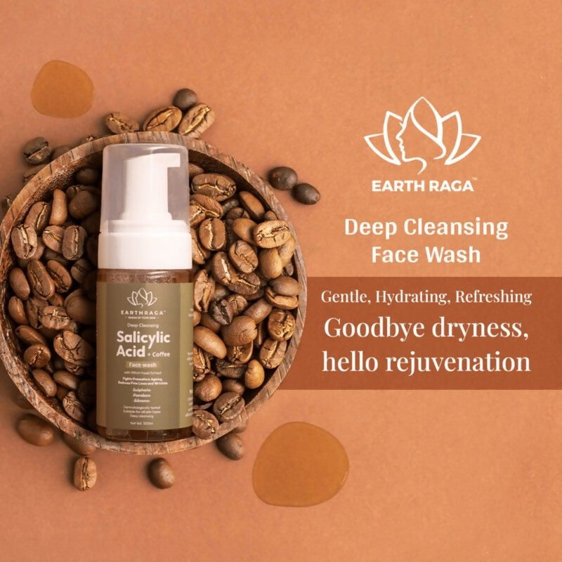 Earthraga Deep Cleansing Salicylic Acid And Coffee Foaming Face Wash