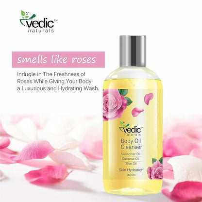 Vedic Naturals Organic Body Oil Cleanser Shower Oil (Body Wash)