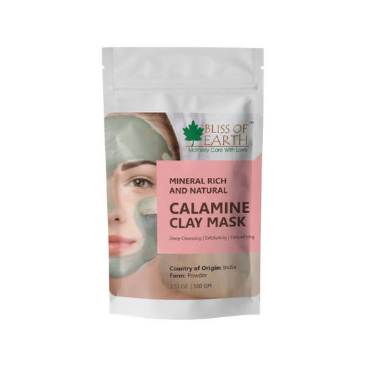 Bliss of Earth Mineral Rich And Natural Calamine Clay Mask 