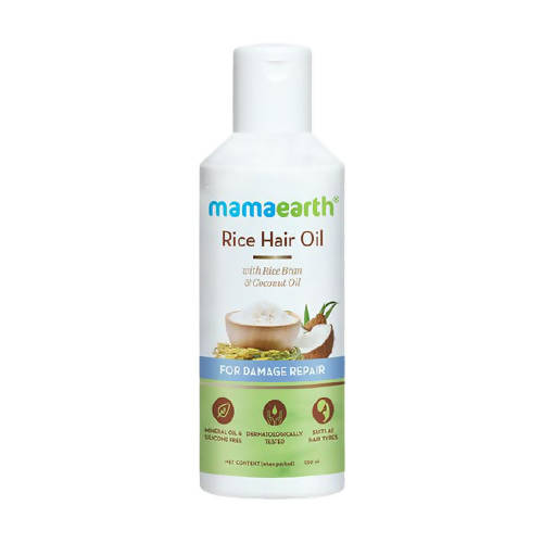 Mamaearth Rice Hair Oil with Rice Bran & Coconut Oil For Damage Repair 