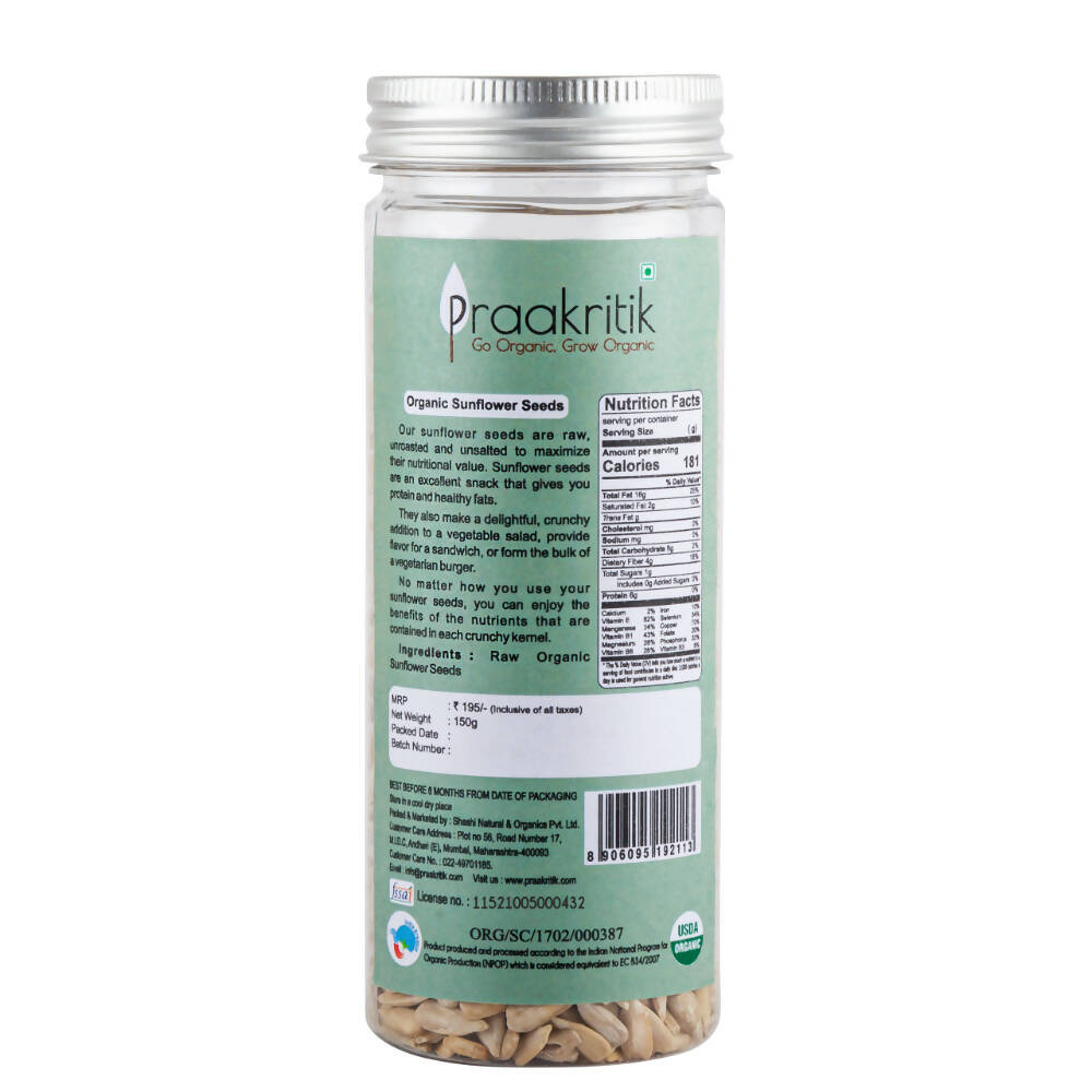 Praakritik Organic Raw Sunflower Seeds