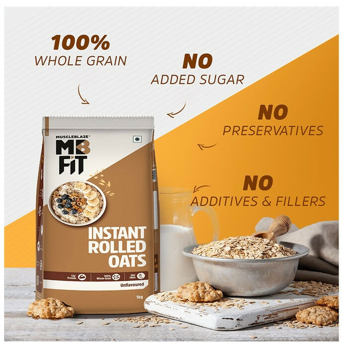 MuscleBlaze Instant Wholegrain Rolled Oats