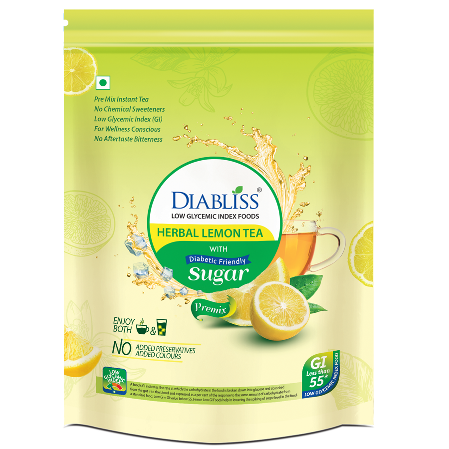 Diabliss Herbal Lemon Tea With Diabetic Friendly Sugar TrueCure